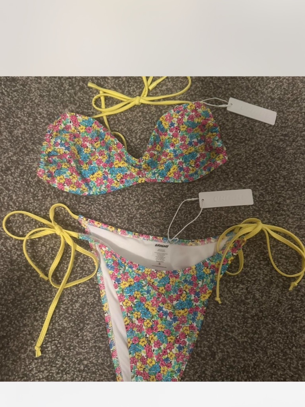 brightswim wear bikini  Tie-Side Set in Yellow